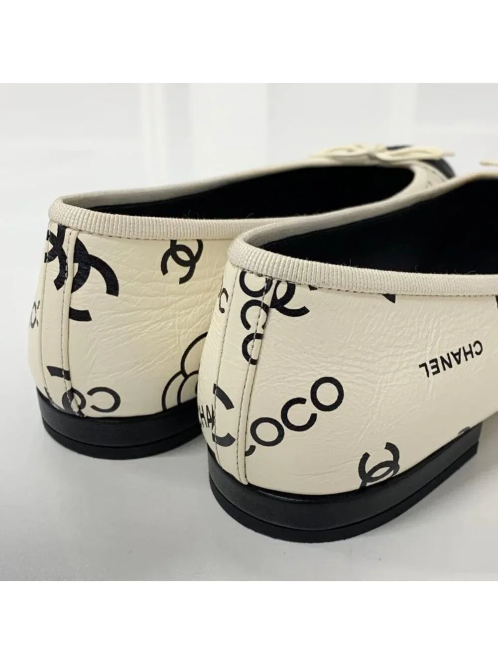 Chanel Ballerina Lambskin CC Logo Camellia Ballet Shoes